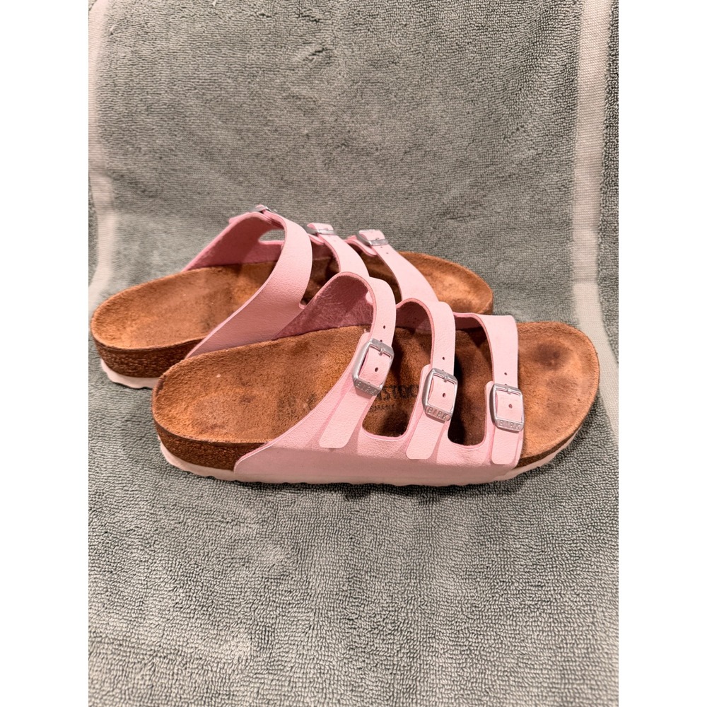 Birkenstock Florida Fresh Pink Three Strap Sandals EU 40 US 9-9.5 Womens - Picture 2 of 9